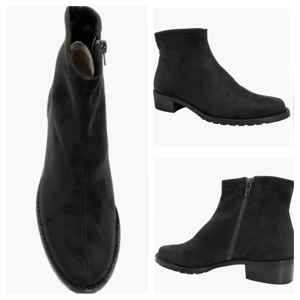 Ron White Women Ginette Stretch Vegan Suede Ankle Boots Size 36 Us 5.5